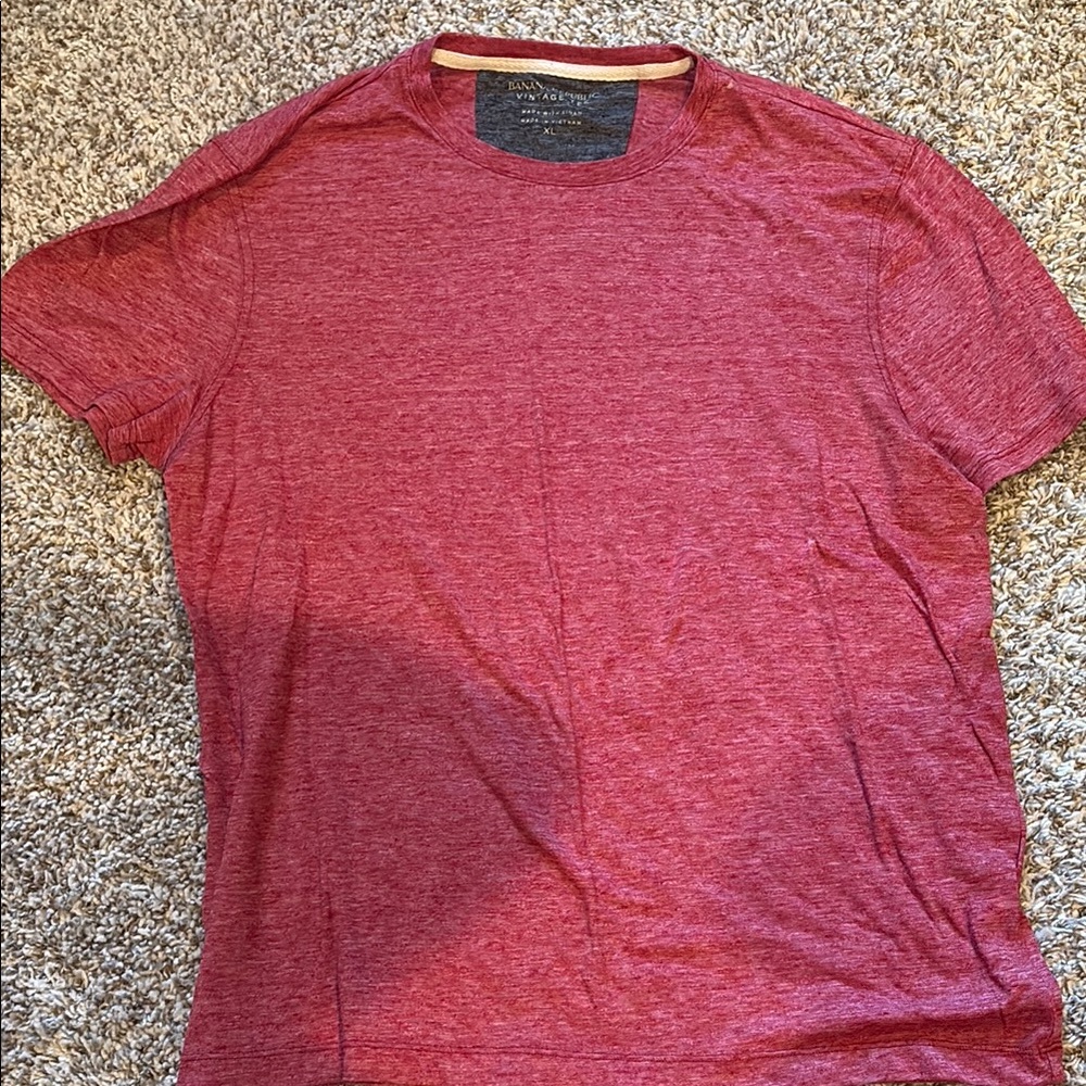 Men's Banana Republic Red Heathered Vintage Tee